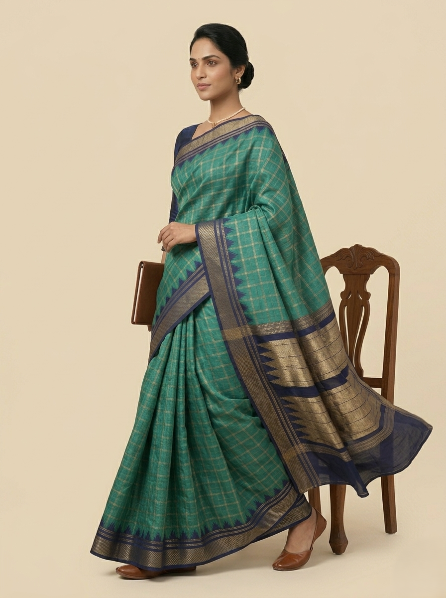 TISSUE KATPADAR SAREE D-3292