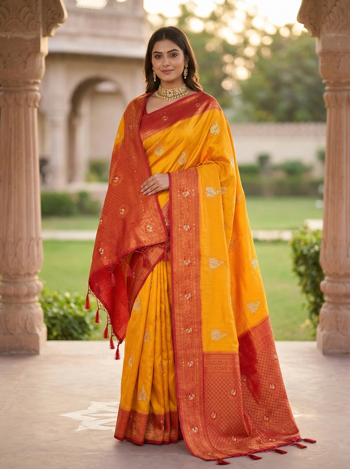 GANAGA SWAROVSKI WORK SAREE 1111