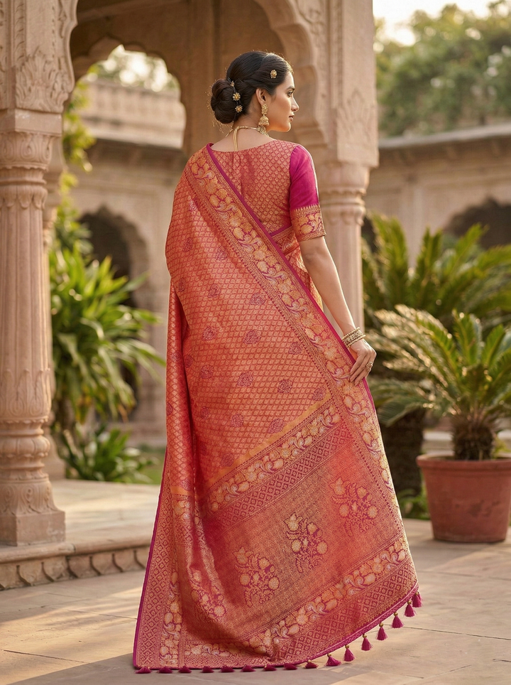 SWAROVSKI TASSELS SOUTH INDIAN SAREE