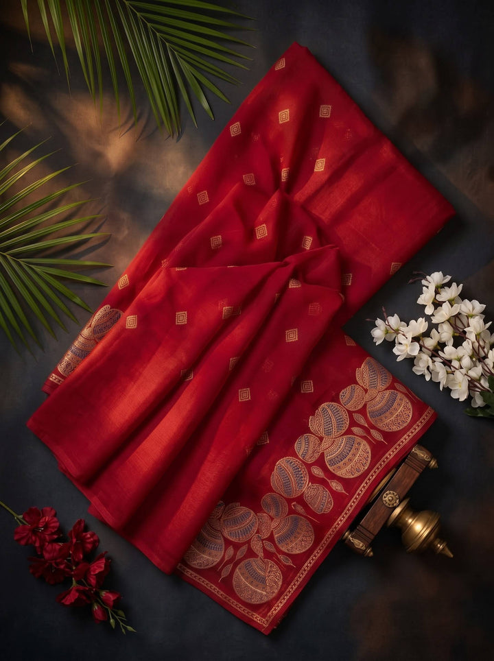 TRADITIONAL RED SAREE