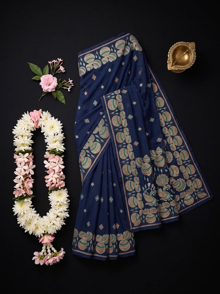 TRADITIONAL BLACK SAREE