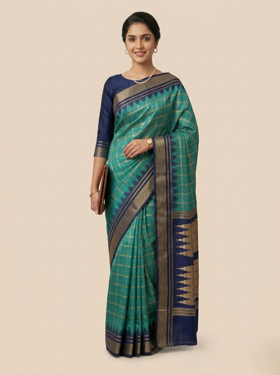 TISSUE KATPADAR SAREE D-3292