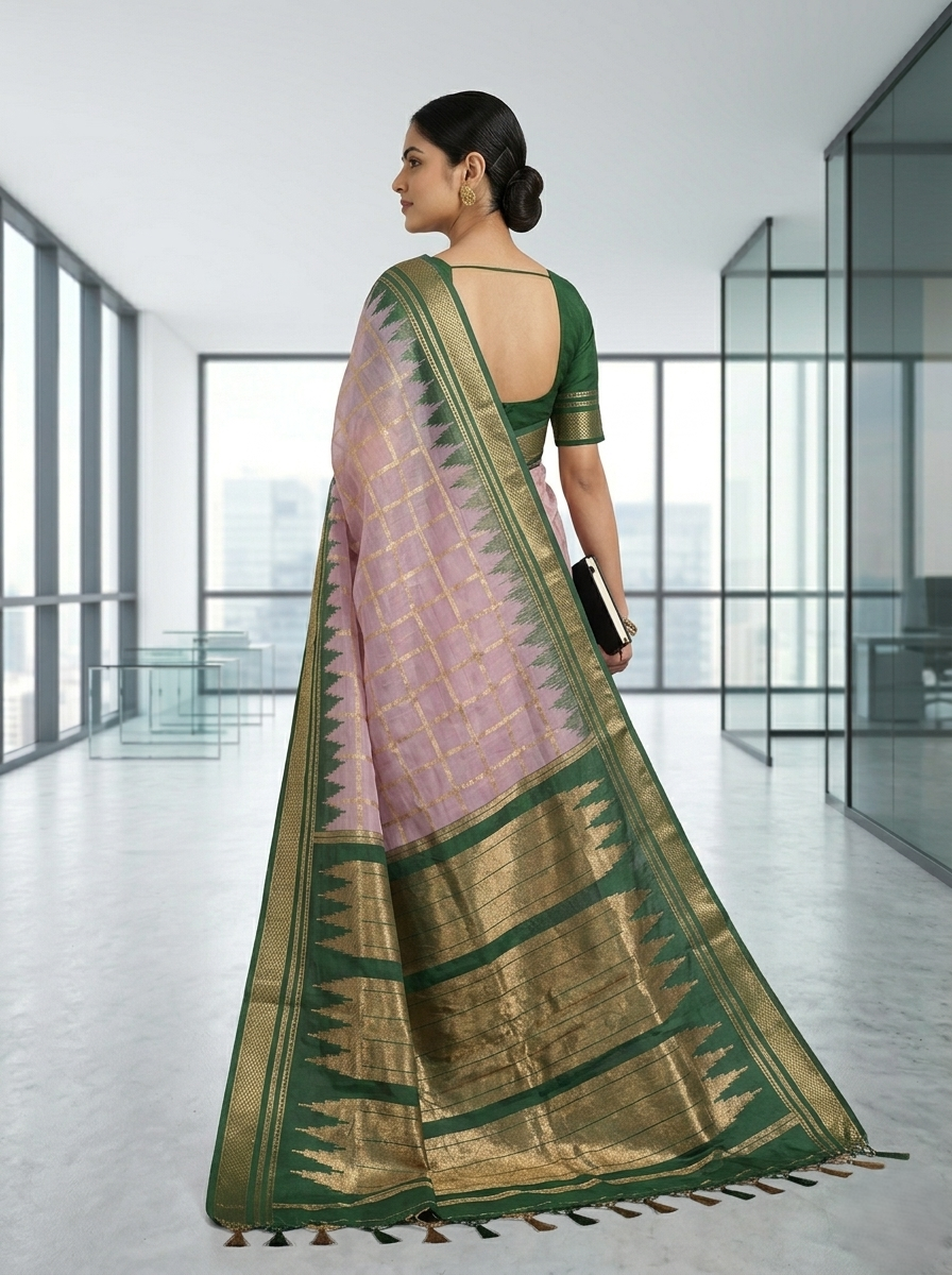 KATPADAR TISSUE SAREE D-3292