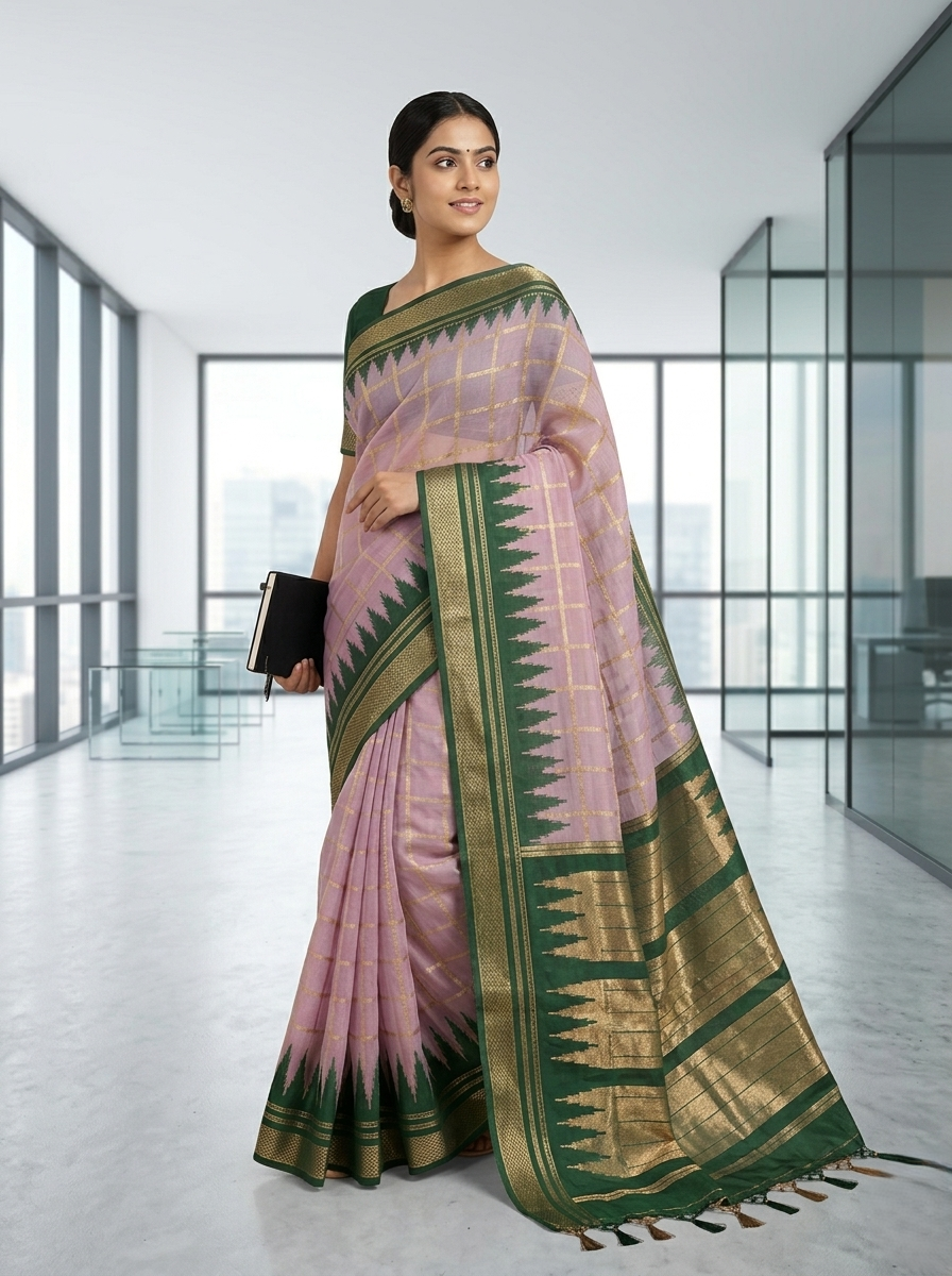 KATPADAR TISSUE SAREE D-3292