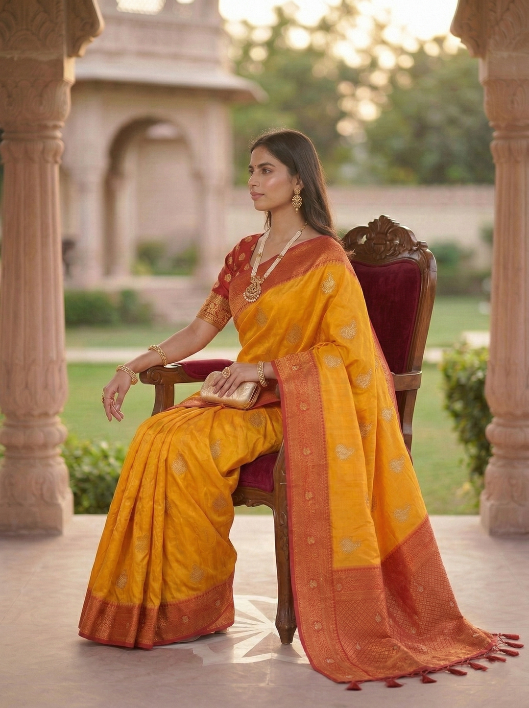 GANAGA SWAROVSKI WORK SAREE 1111