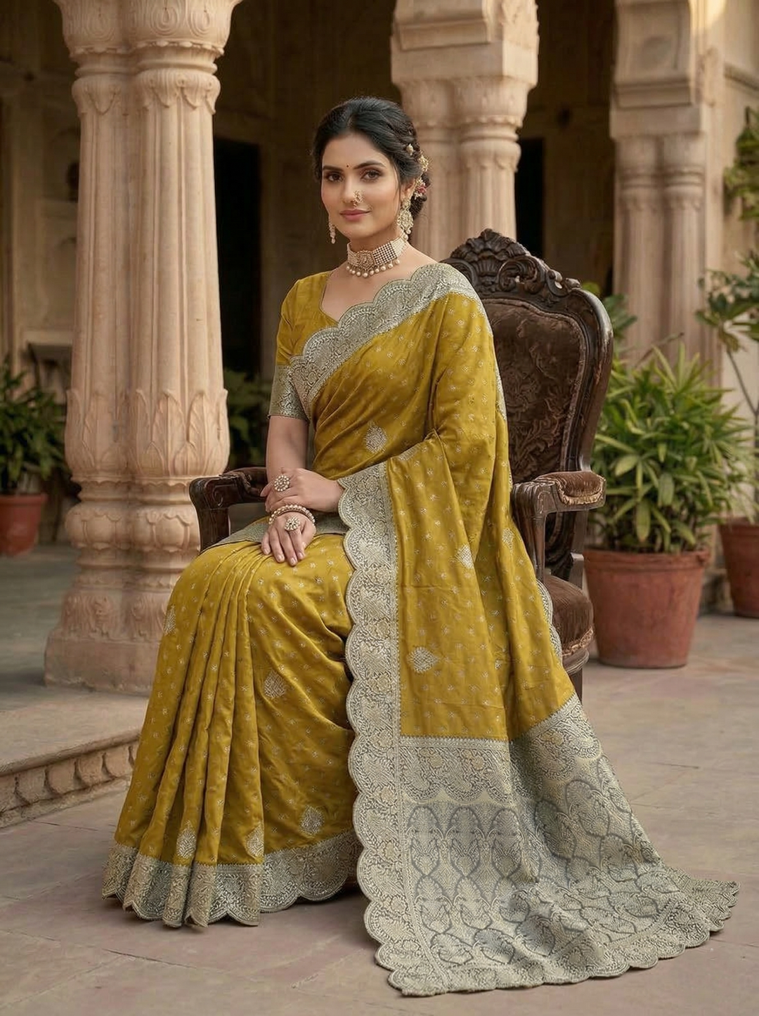 KESARIYA SOUTH INDIAN SAREE