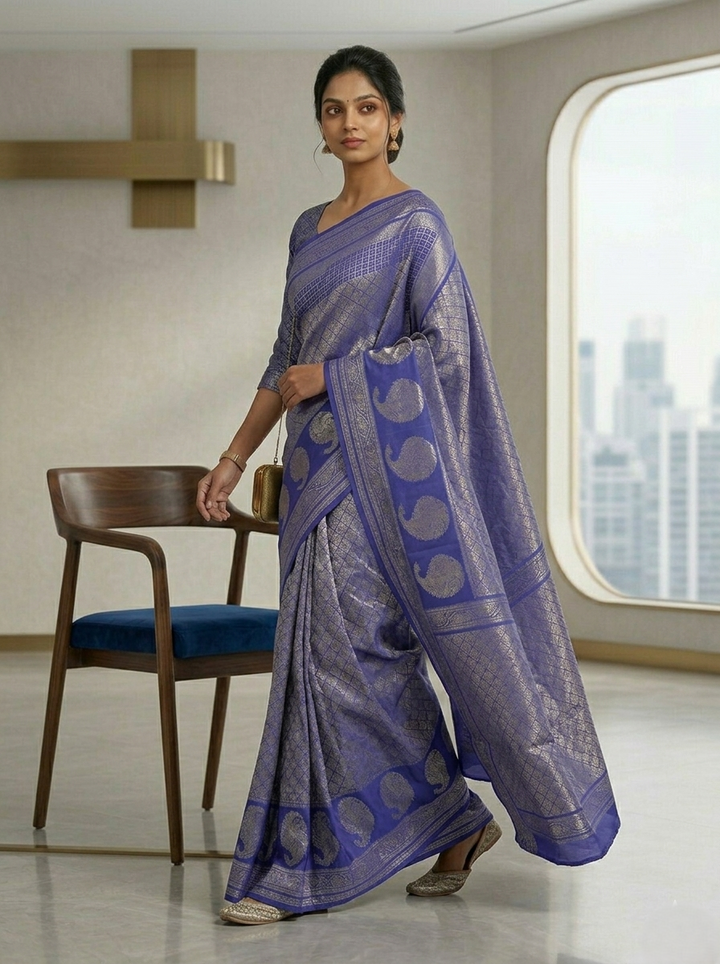 KATPADAR TISSUE SAREE D-3329