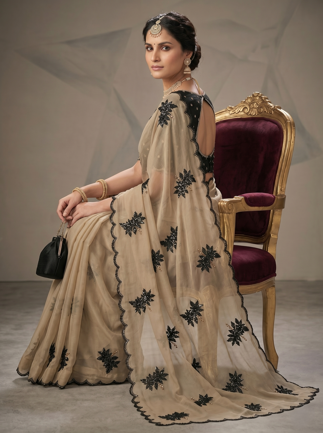 Golden Grace Saree