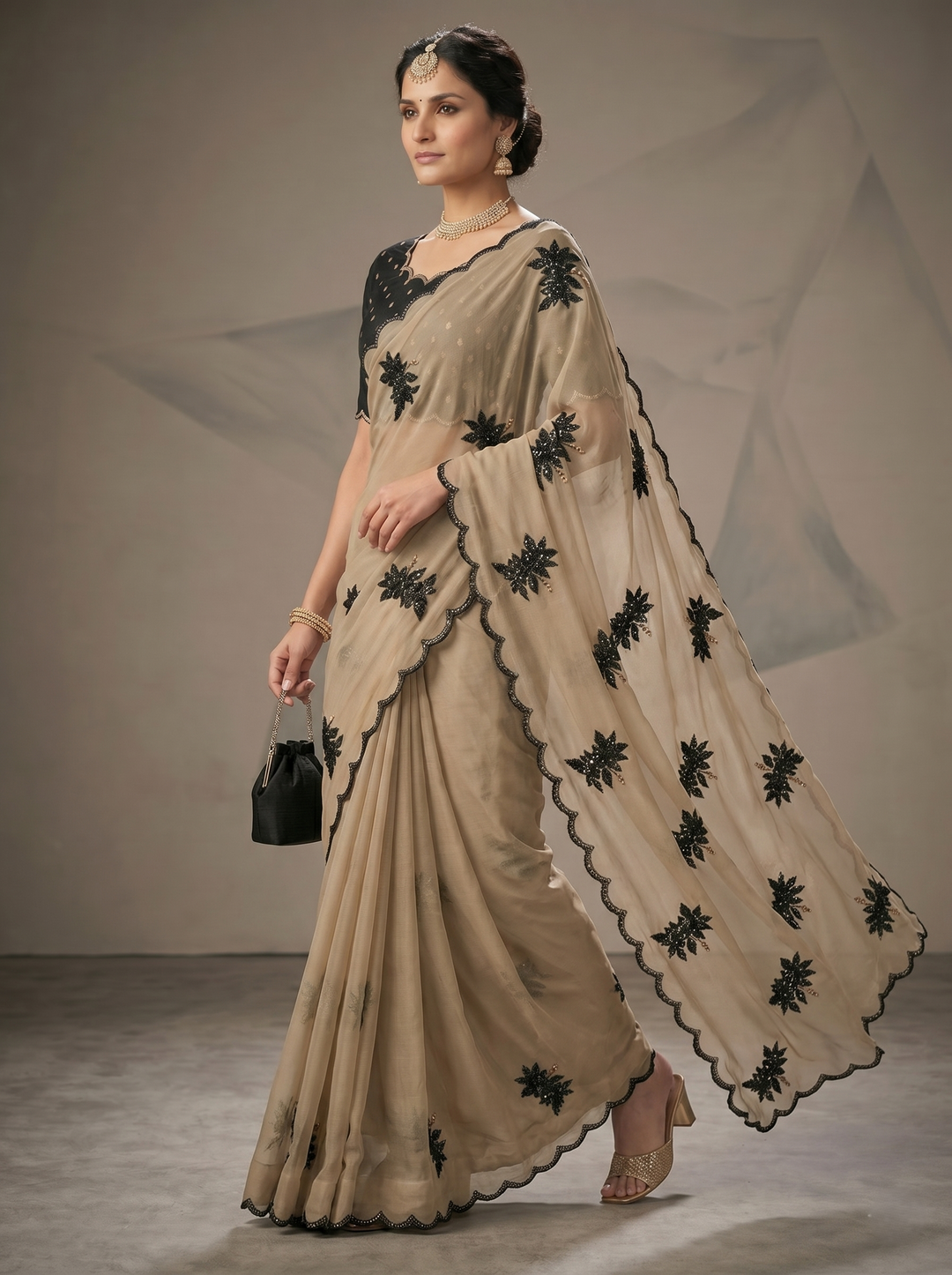 Golden Grace Saree