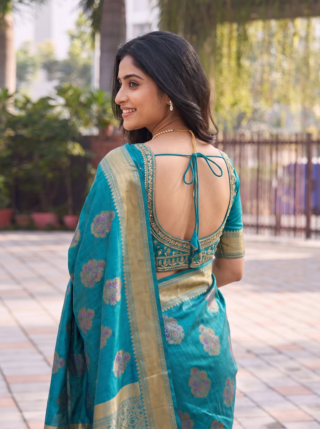 Char Peti Meena Soft Silk Saree