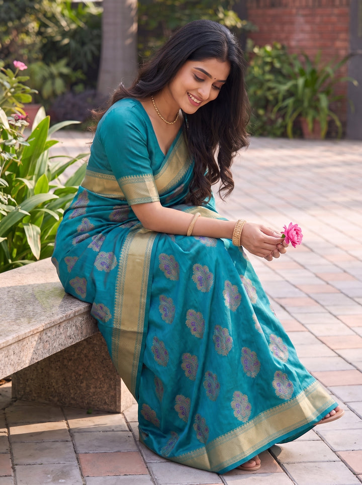 Char Peti Meena Soft Silk Saree