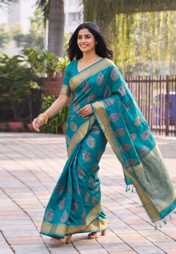 Char Peti Meena Soft Silk Saree