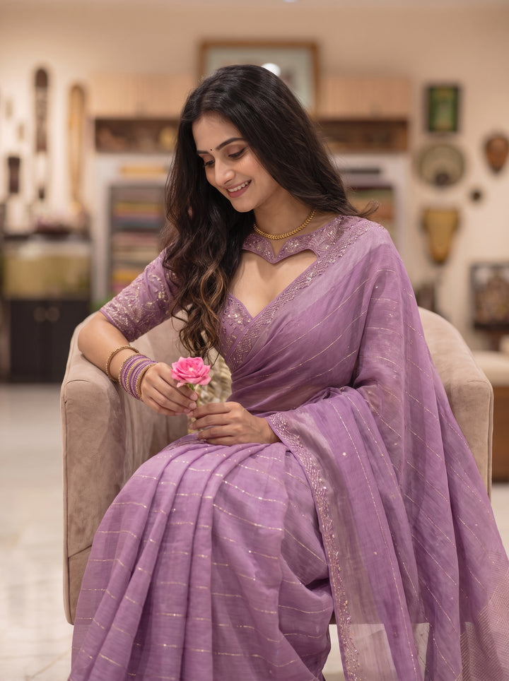Swarovski Work Saree