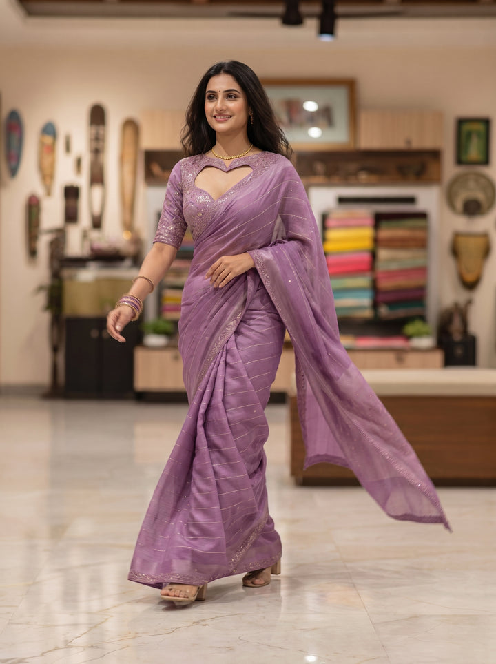 Swarovski Work Saree