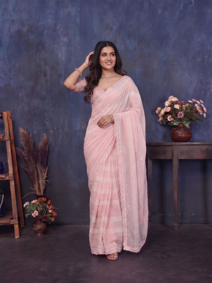 Swarovski Work Saree