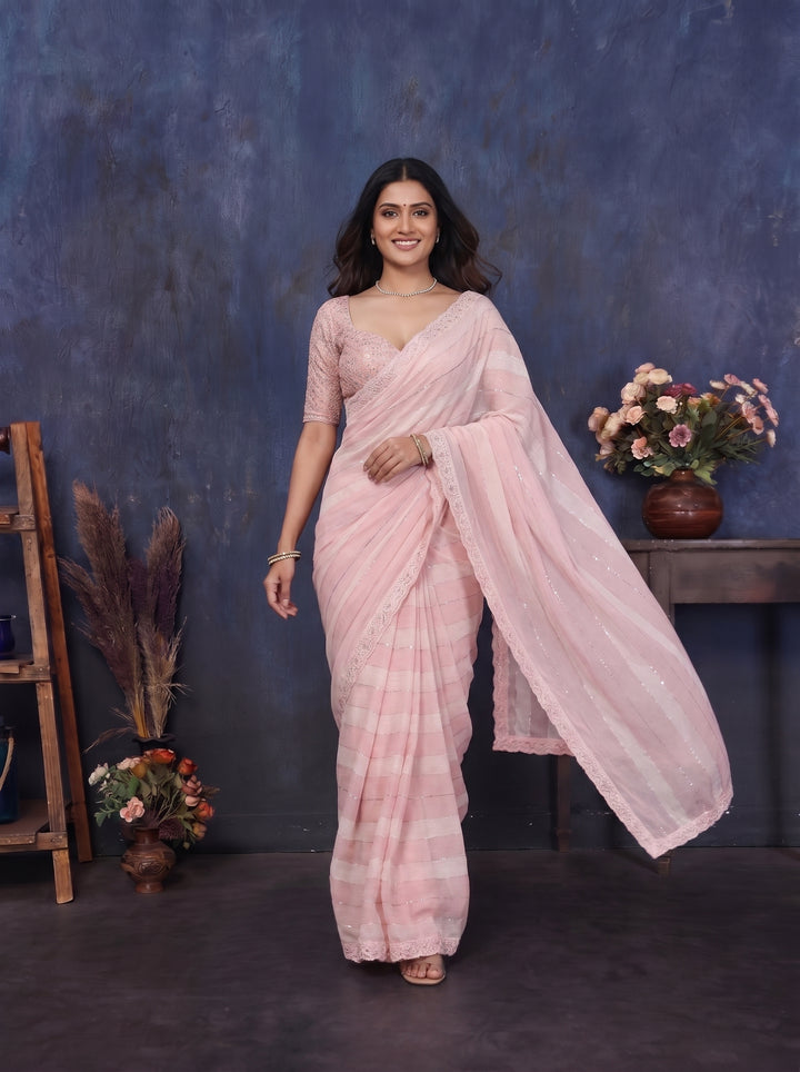 Swarovski Work Saree