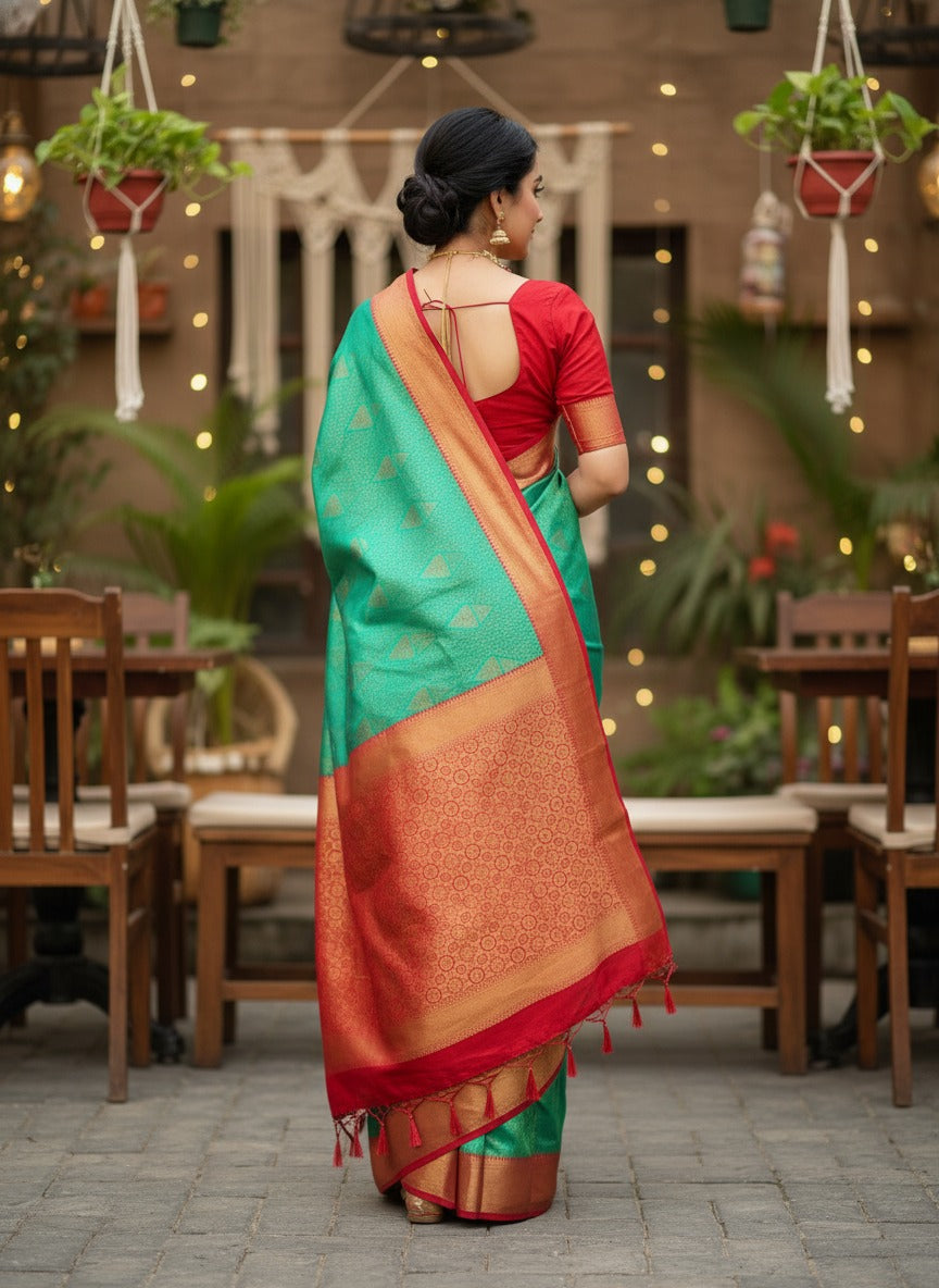 REKHA SWAROVSKI WORK KATPADAR SAREE