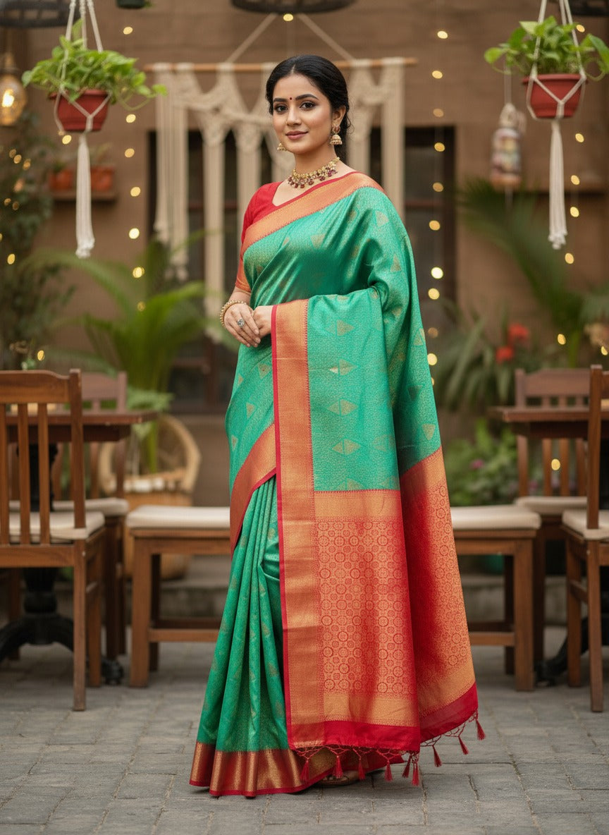 REKHA SWAROVSKI WORK KATPADAR SAREE