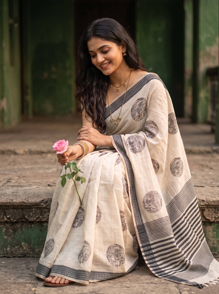 GREY OREO WARLI WEAVE