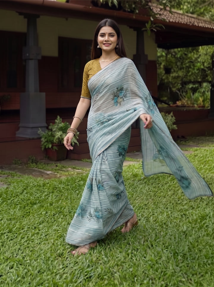Sunset Jasmine Saree