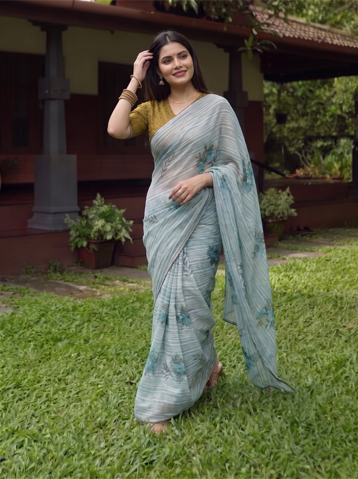 Sunset Jasmine Saree