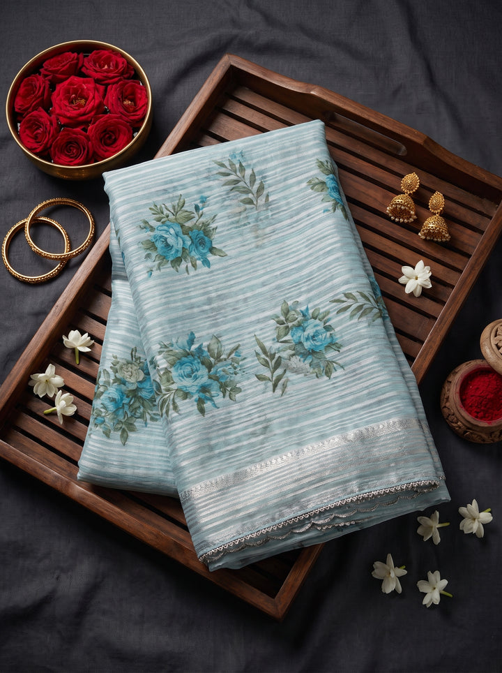 Sunset Jasmine Saree