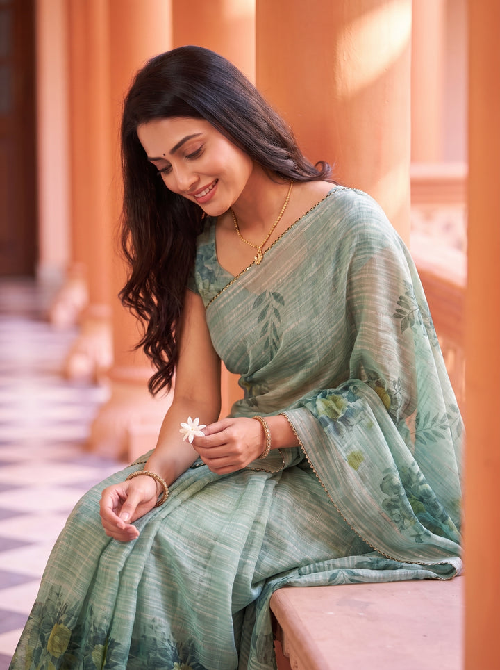 Sunset Jasmine Saree