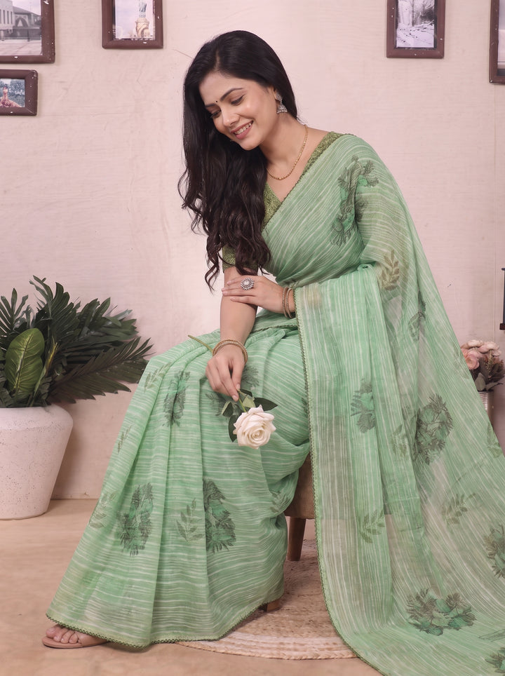 Sunset Jasmine Saree