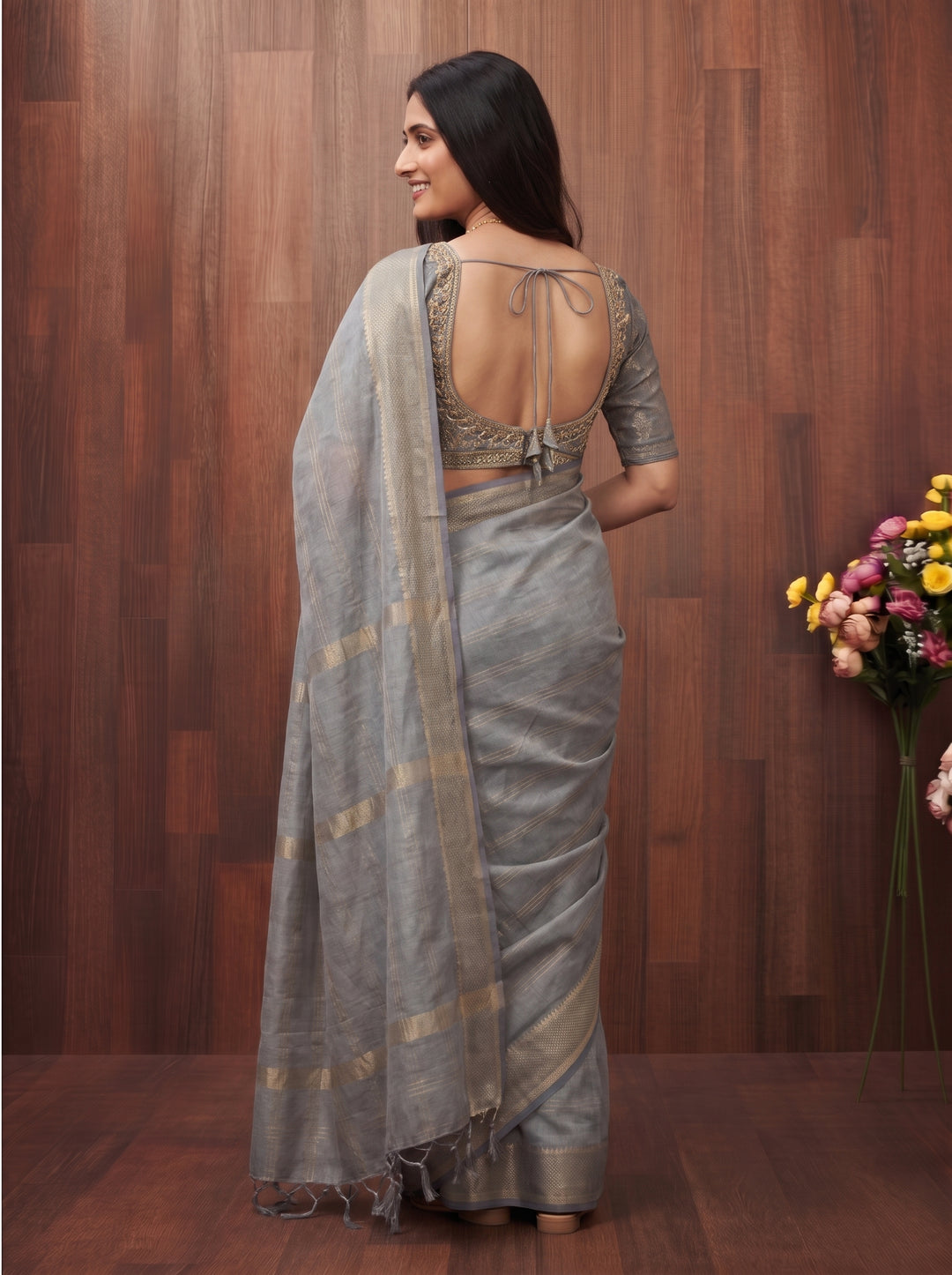 Checks Khatli Saree