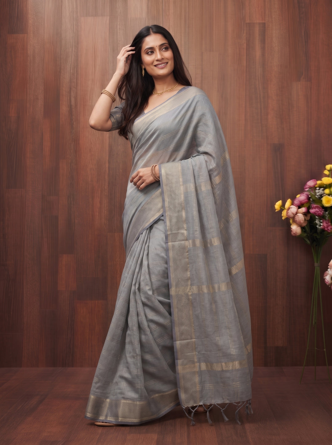 Checks Khatli Saree