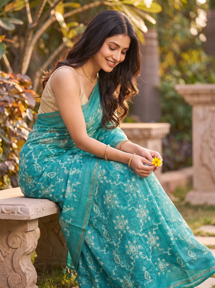 Ink Blossom Saree