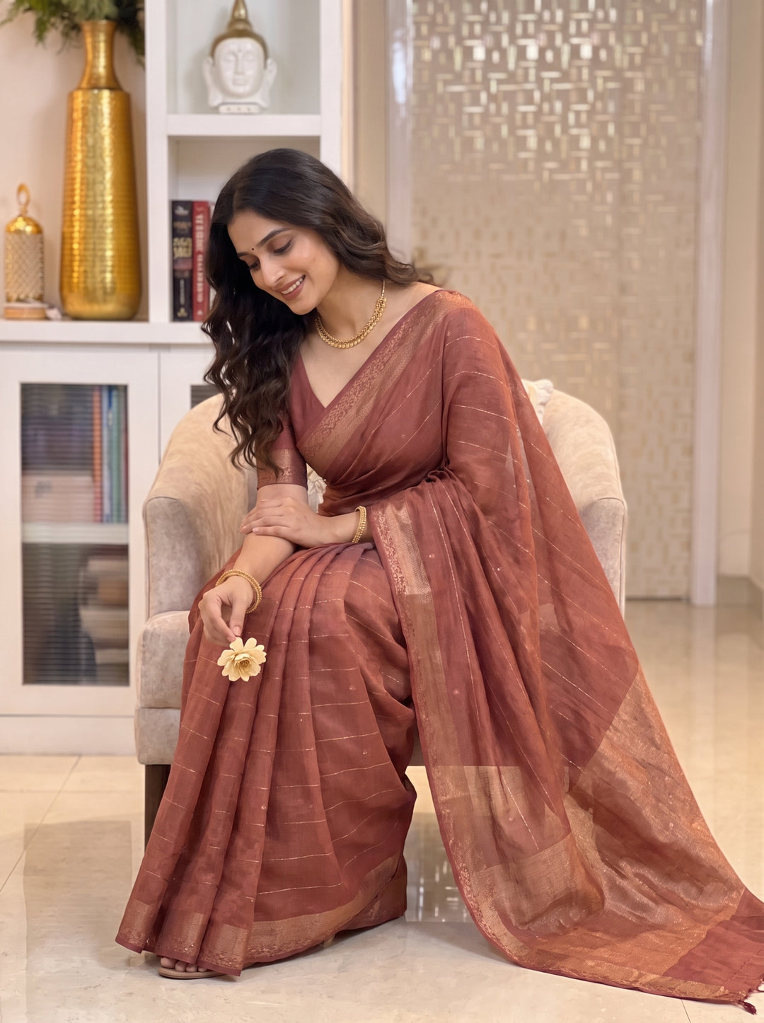 Swarovski Work Saree