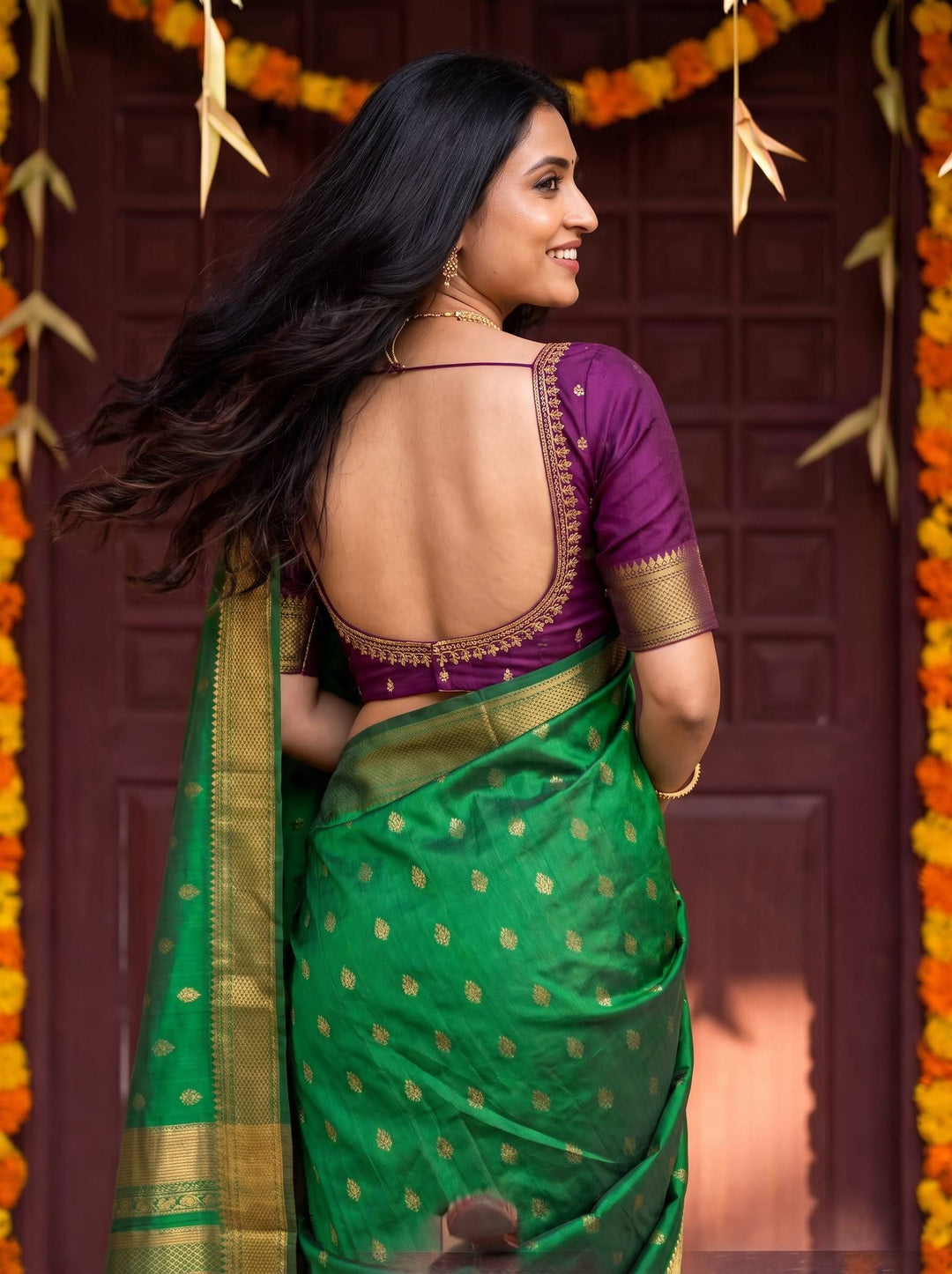 Acrylic Satil All Over Moving Colour Saree