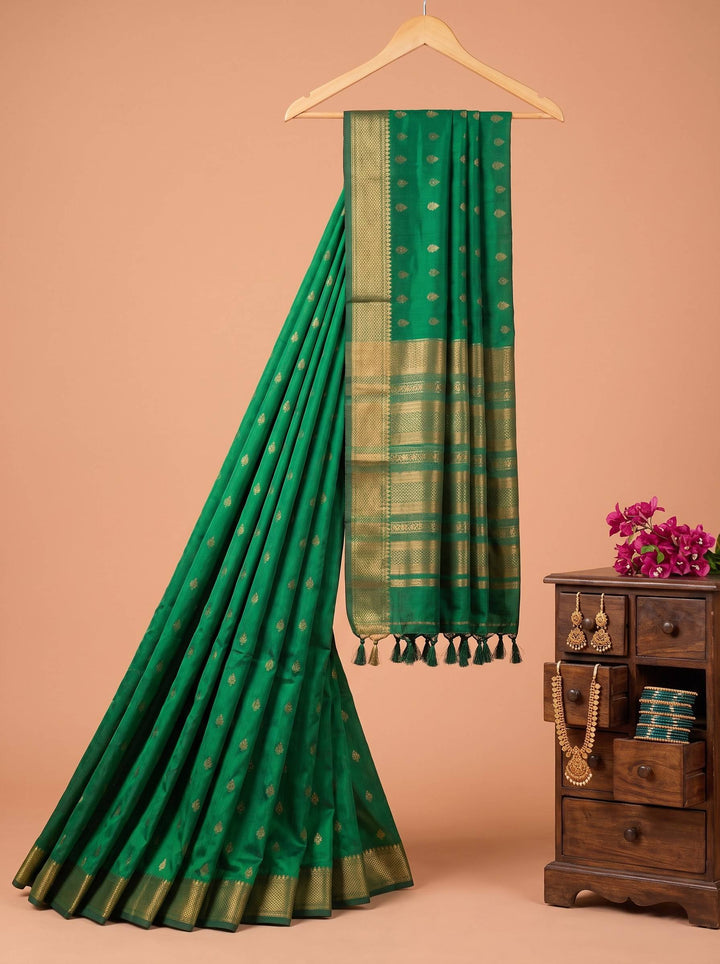 Acrylic Satil All Over Moving Colour Saree