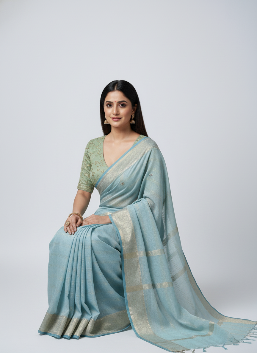 Checks Khatli Saree
