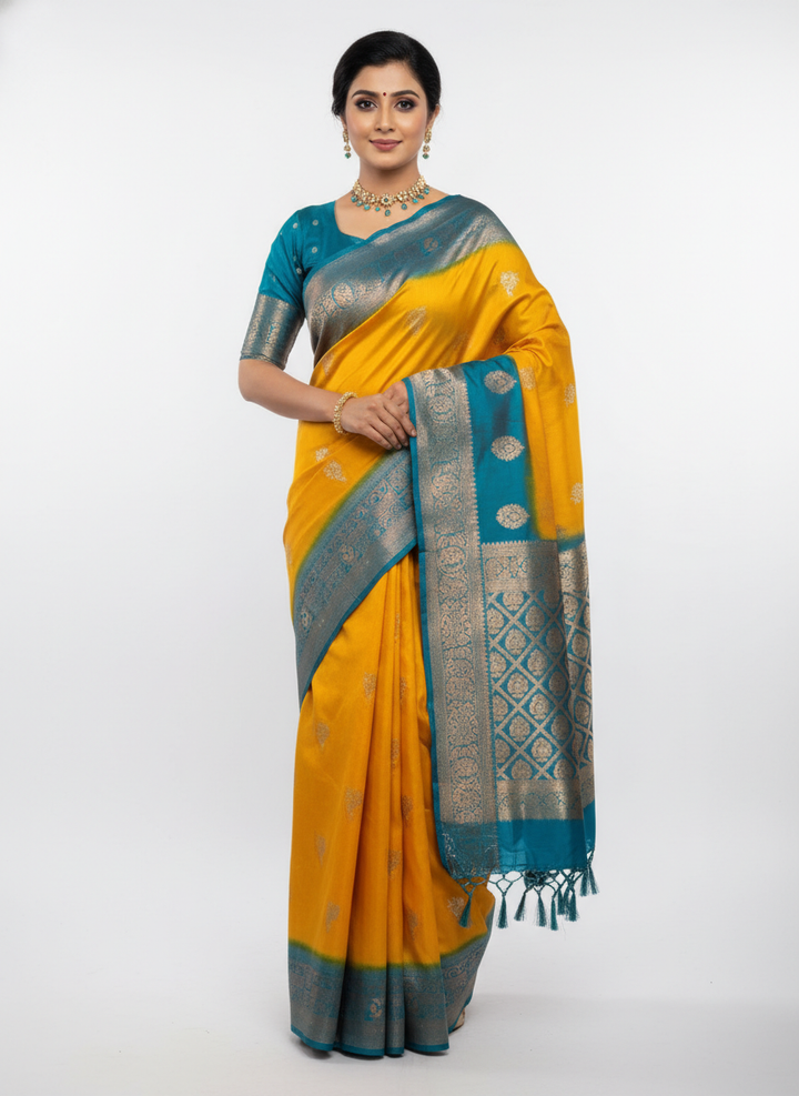 GANAGA SWAROVSKI KATPADAR SAREE