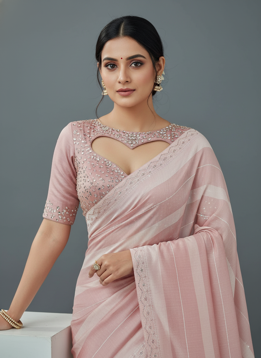 Swarovski Work Saree
