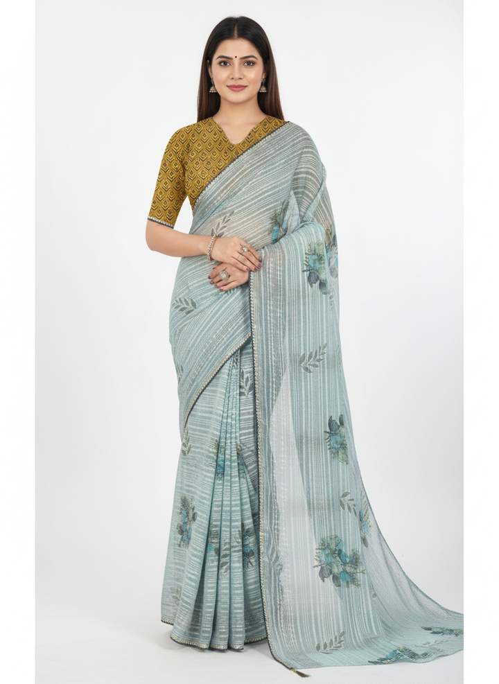 Sunset Jasmine Saree