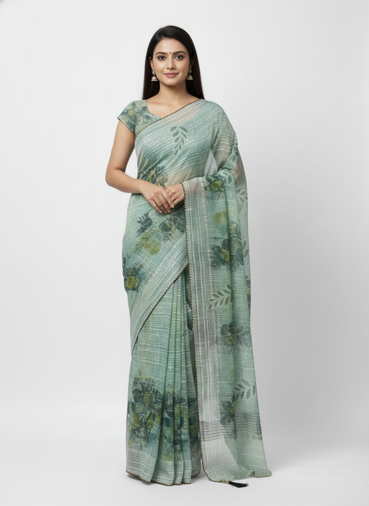 Sunset Jasmine Saree