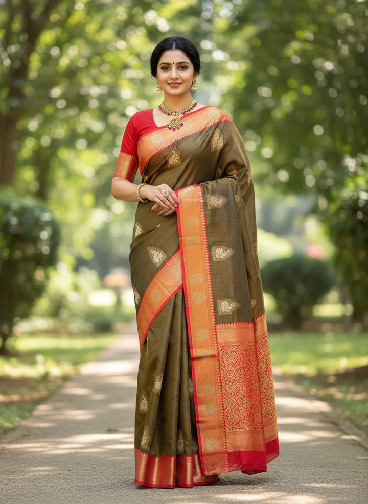 GANAGA SWAROVSKI BLOUSE WORK SAREE