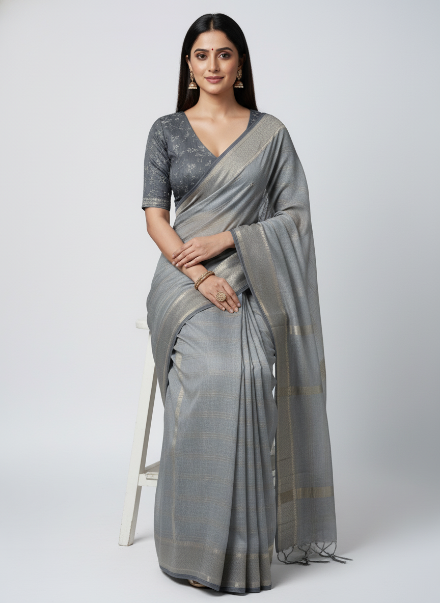 Checks Khatli Saree