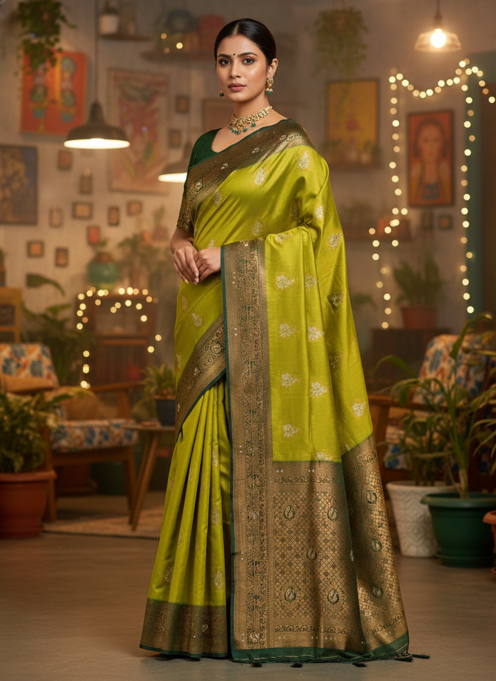 GANAGA SWAROVSKI WORK SAREE