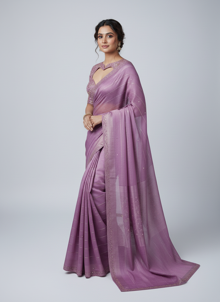 Swarovski Work Saree
