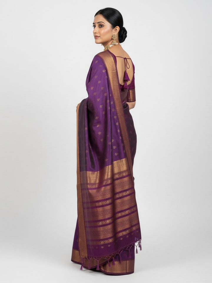 Acrylic Satil All Over Moving Colour Saree