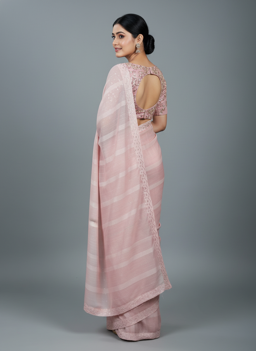 Swarovski Work Saree