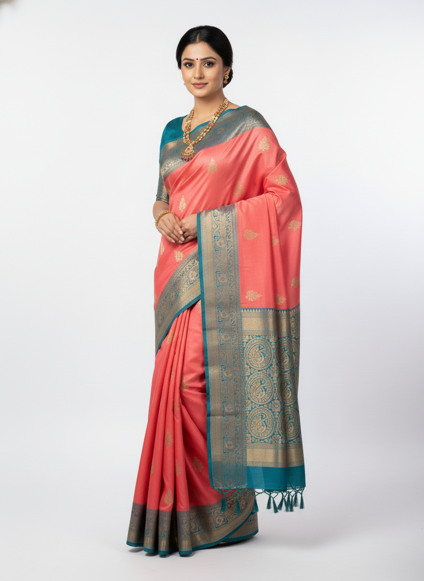 GANAGA SWAROVSKI KATPADAR SAREE