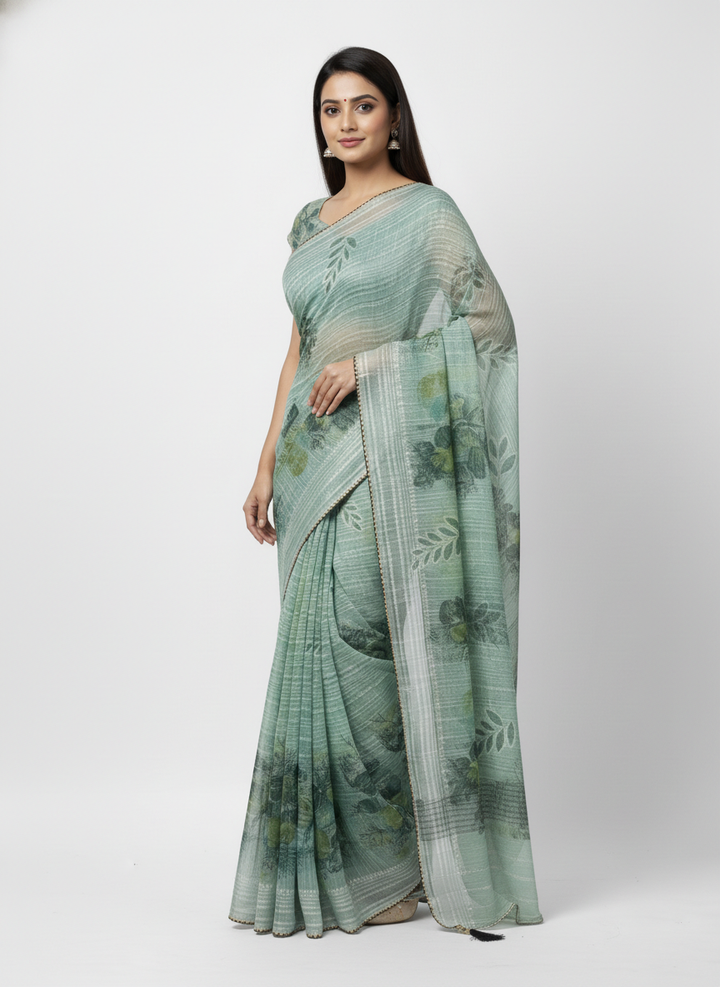 Sunset Jasmine Saree