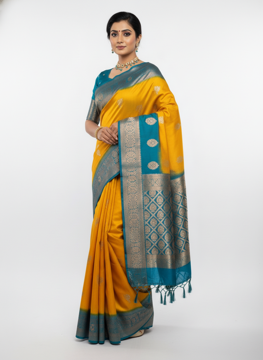 GANAGA SWAROVSKI KATPADAR SAREE