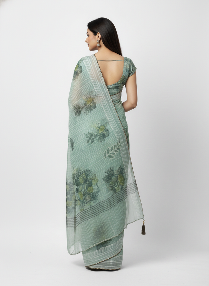Sunset Jasmine Saree