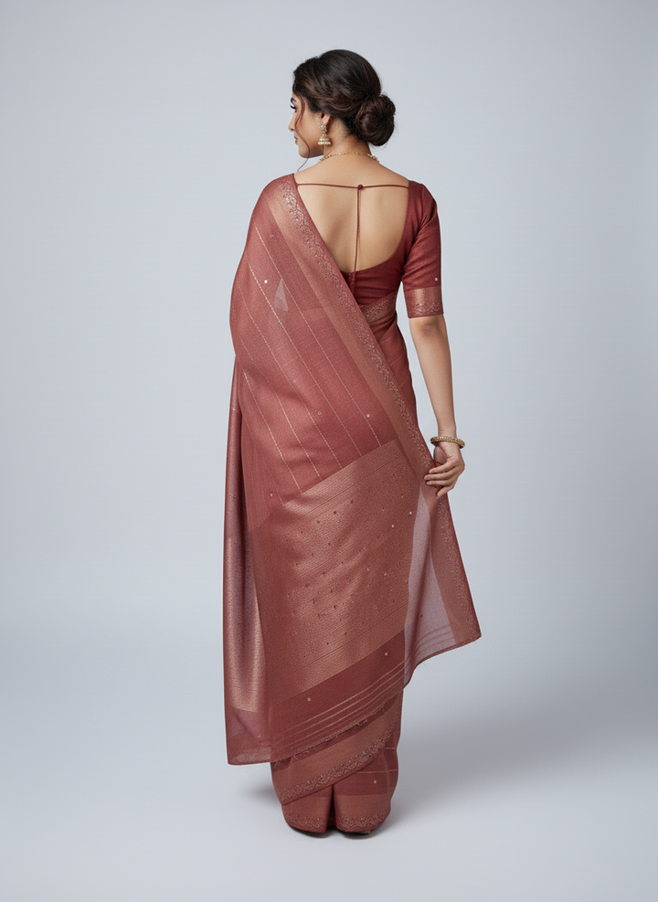 Swarovski Work Saree